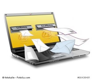 Laptop, Mailbox freigestellt