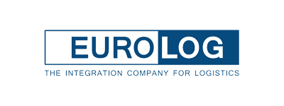 EuroLog logo with text: EuroLog. The Integration Company for Logistics in blue and white colors.