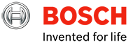 Bosch logo featuring a circular emblem with stylized H on the left and the word BOSCH in bold red letters to the right, representing innovation across sectors like their cutting-edge Finance Portal.