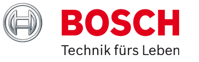 Bosch-Logo mit dem Text „Bosch Automotive Service Solutions Inc.“ in Schwarz und Rot, einem kreisförmigen Emblem mit einem stilisierten H auf der linken Seite und einem subtilen Verweis auf ihr Finanzportal.