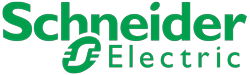 Schneider Electric logo with green text and a stylized SE symbol.