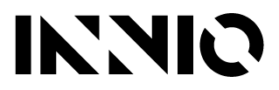 Black geometric logo with the word INNIO in bold, stylized capital letters on a white background.