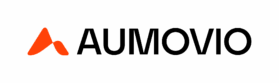 A stylized orange A logo appears to the left of the bold, black text that reads AUMOVIO on a light gray background.
